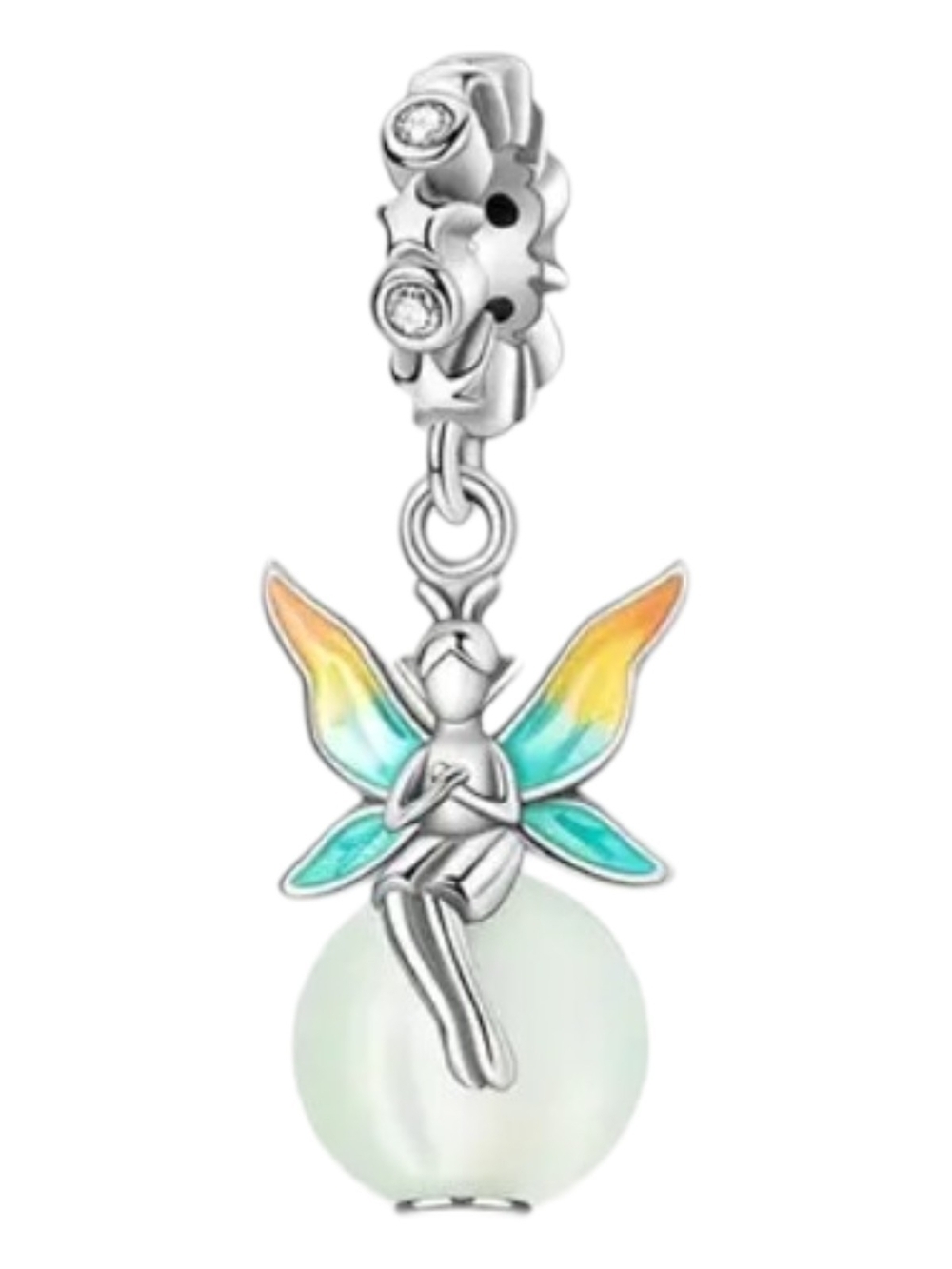 Magical Glow-in-the-Dark Fairy Garden Dangle Charm S925